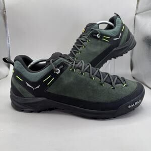 Salewa MS Wildfire Leather Shoes Mens US 11 Green Approach Trail Hiking Sneakers